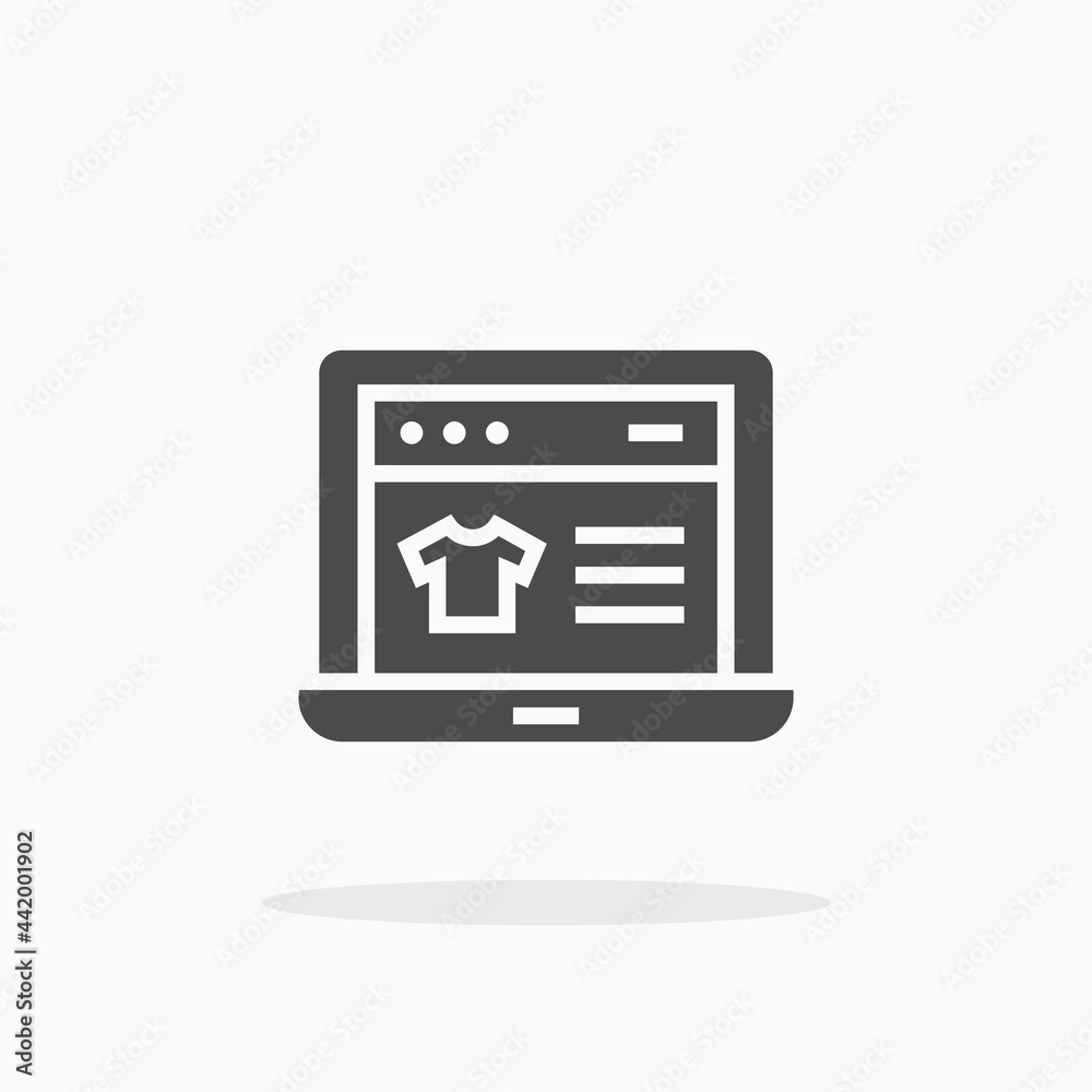 Online shopping icon. Online shopping icon.