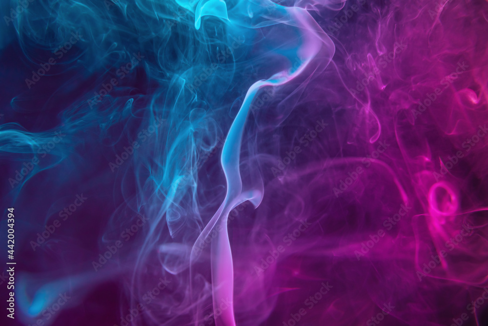 Abstract smoke background. Turquoise and pink colored smoke backdrop Abstract smoke background. Turquoise and pink colored smoke backdrop