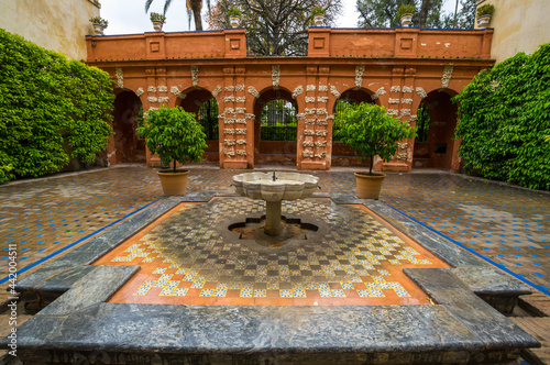 View of the garden in the Alcazar palace