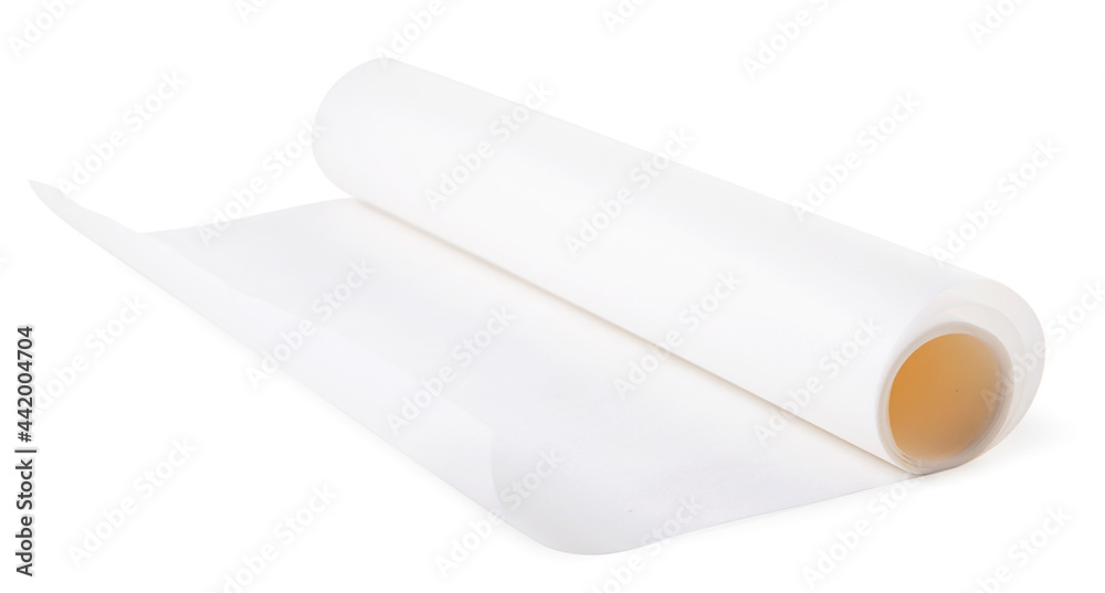 Roll of parchment for baking on a white background. Isolated Roll of parchment for baking on a white background. Isolated