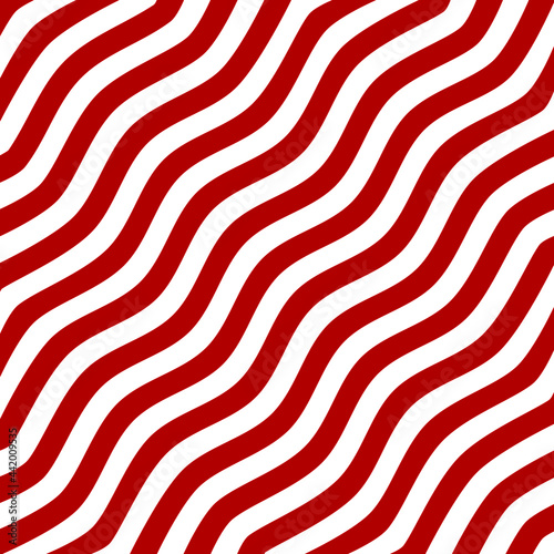 Vector wavy striped red background
