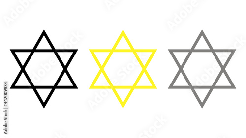 Star of David, symbol of Israel. Vector illustration