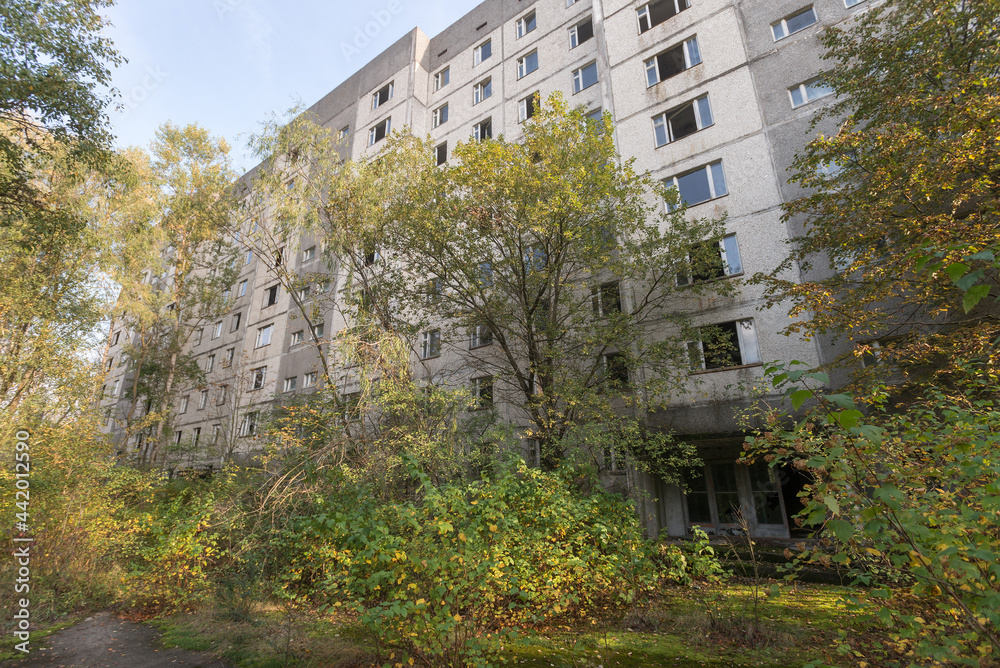 House in ghost town Pripyat