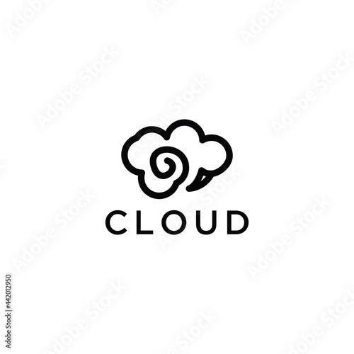 Cloud logo design icon concept