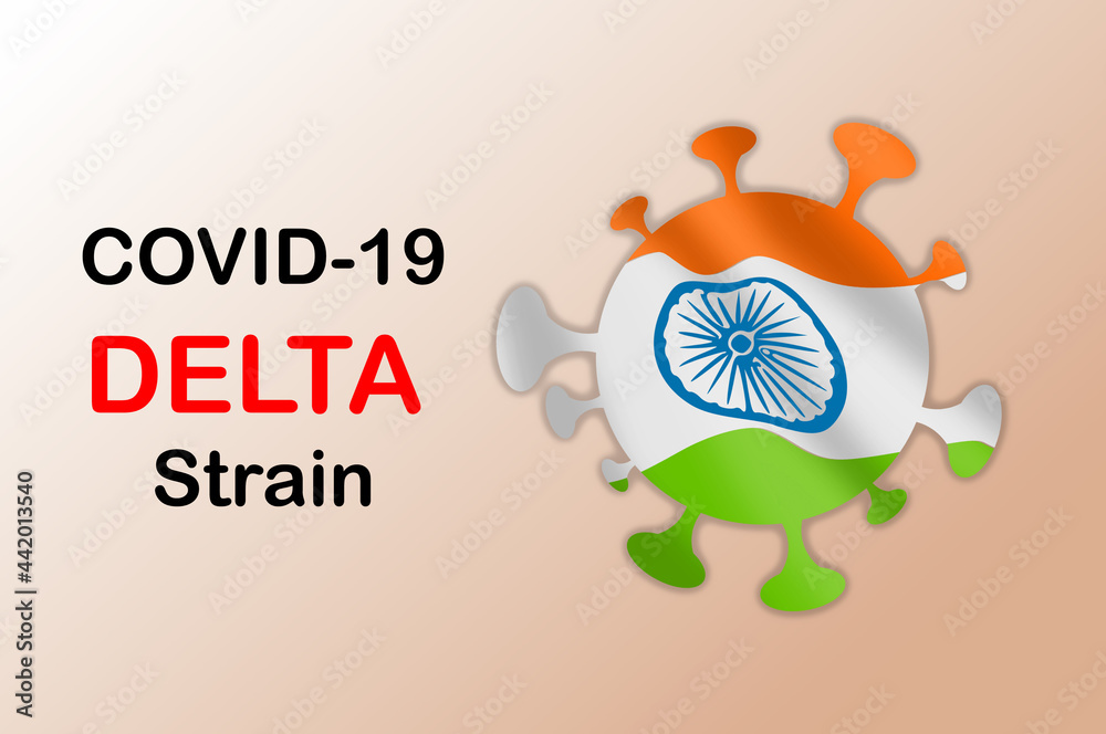 Covid Delta Variant. 3d illustration concept Covid Delta Variant. 3d illustration concept