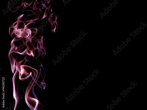 Abstract pink smoke with black background