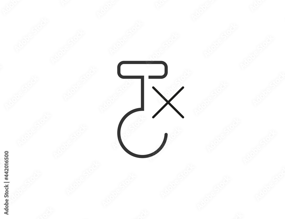 Use No Hook icon, sign. Vector illustration. Use No Hook icon, sign. Vector illustration.