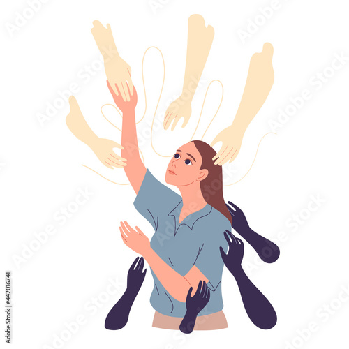 Helping hands are extended to the girl for support, she hopes to get out of her difficulties