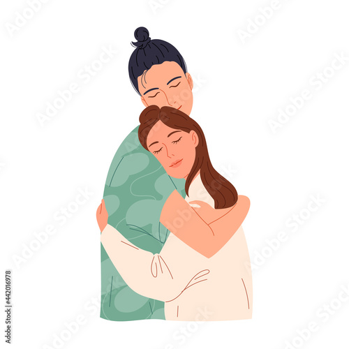 Couple of young people in love embracing