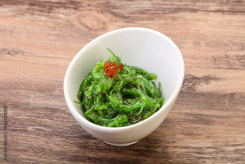 Asian traditional chukka salad in the bowl Asian traditional chukka salad in the bowl
