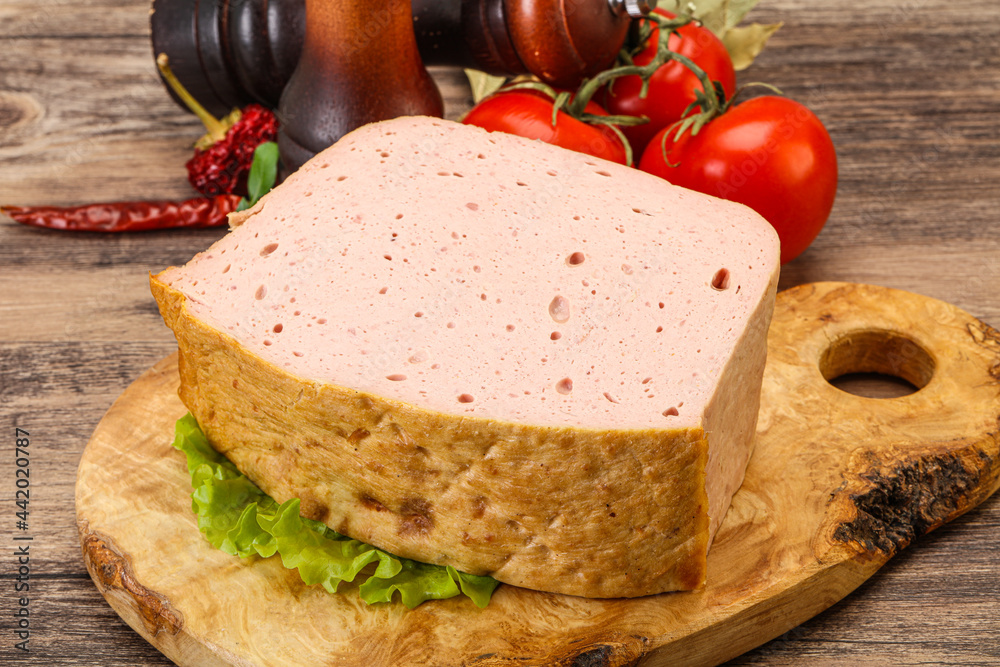 Homemade baked traditional meat loaf Homemade baked traditional meat loaf