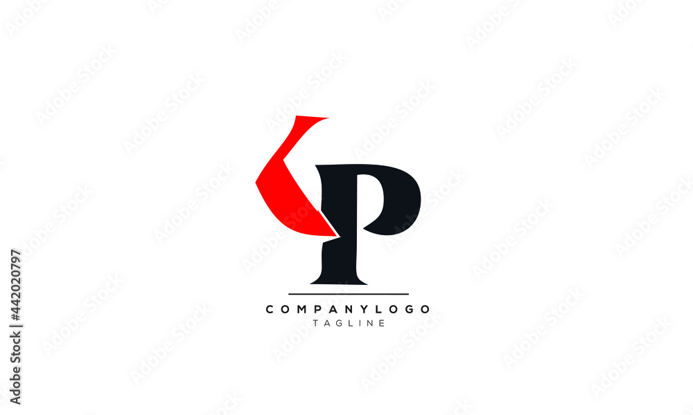 Alphabet KP , PK , K , P  initial Letter Monogram Icon Logo vector illustration
 - obrazy, fototapety, plakaty 
