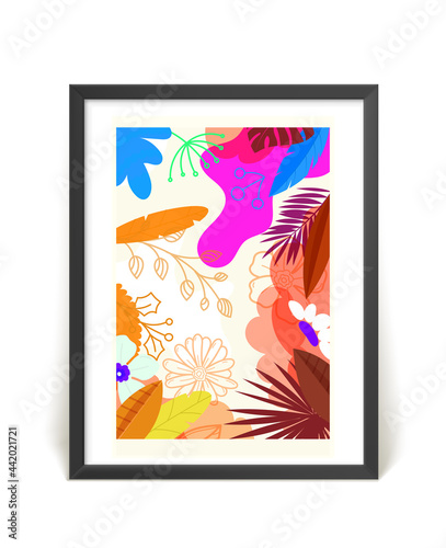Frame with abstract compositionю Vector illustration