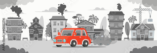 Concept Drawing Of Air Pollution