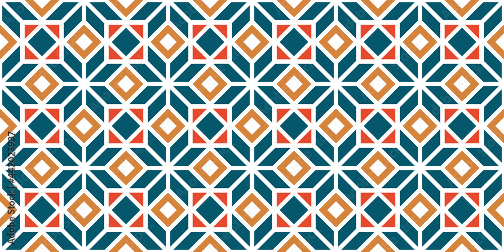 Arabic seamless pattern with geometric shapes Arabic seamless pattern with geometric shapes