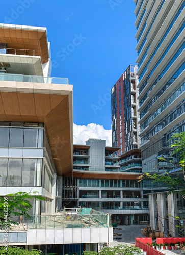 a business corporate cluster under construction in nanshan district of shenzhen, china photo