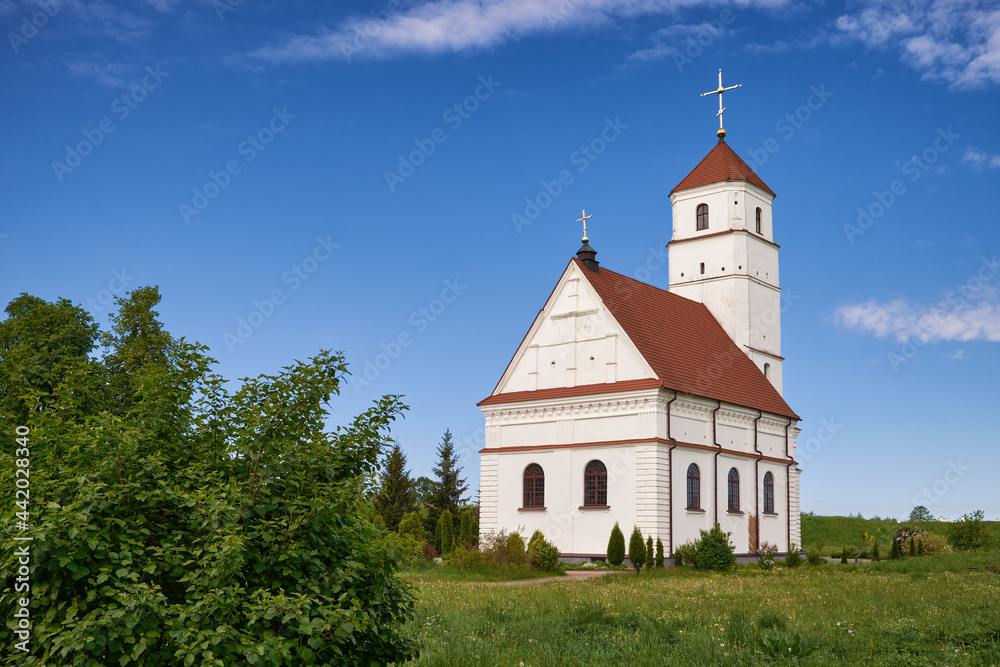 Antique orthodox Transfiguration Church, Zaslavl, Minsk region. Belarus.