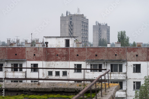 Roof in abandoned ghost town Pripyat