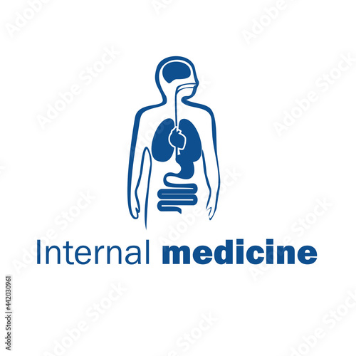 vector stylized image of human body internal medicine