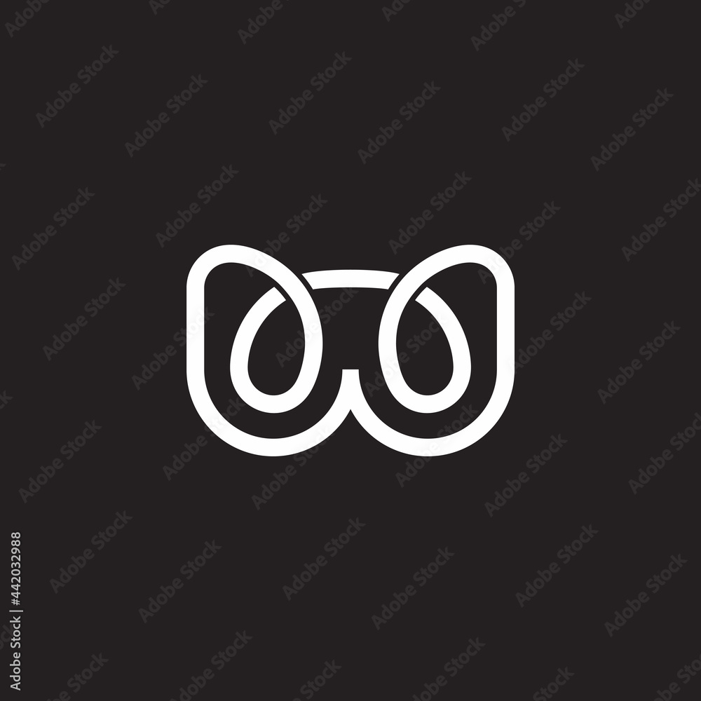 letter w abstract thin loop line logo vector letter w abstract thin loop line logo vector