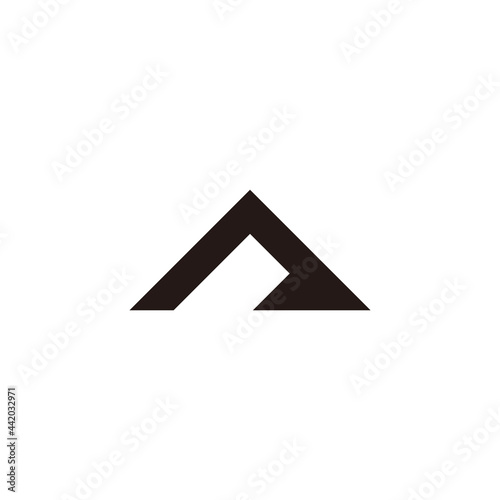 simple triangle mountain line geometry logo vector