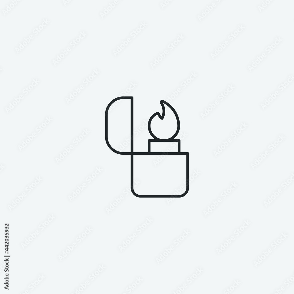 lighter vector icon illustration sign lighter vector icon illustration sign