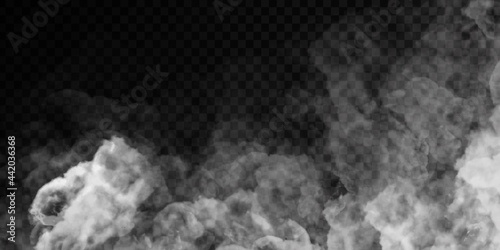 Vector realistic isolated Smoke effect for decoration and covering on the transparent background. photo