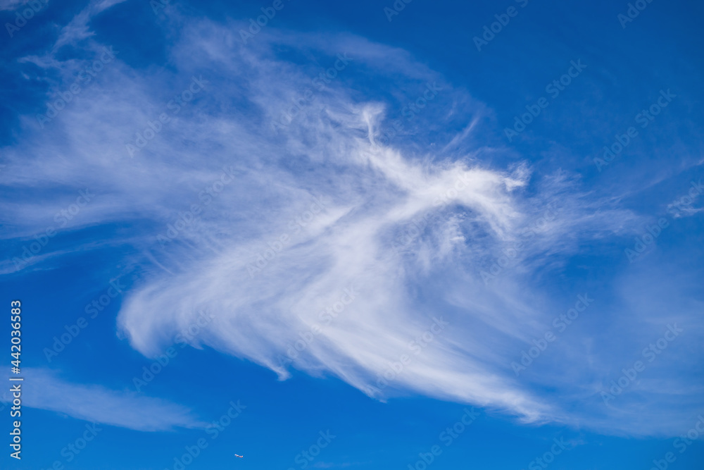 Blue Sky with Swirling Clouds Blue Sky with Swirling Clouds
