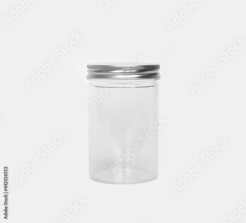 minimalist photography of a transparent jar. minimal concept photography of the glassware for wall art, print, and interior decoration.