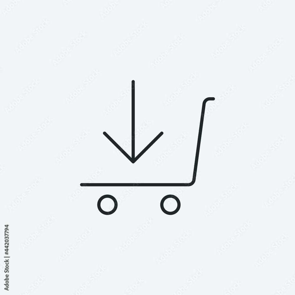 shopping cart vector icon illustration sign shopping cart vector icon illustration sign