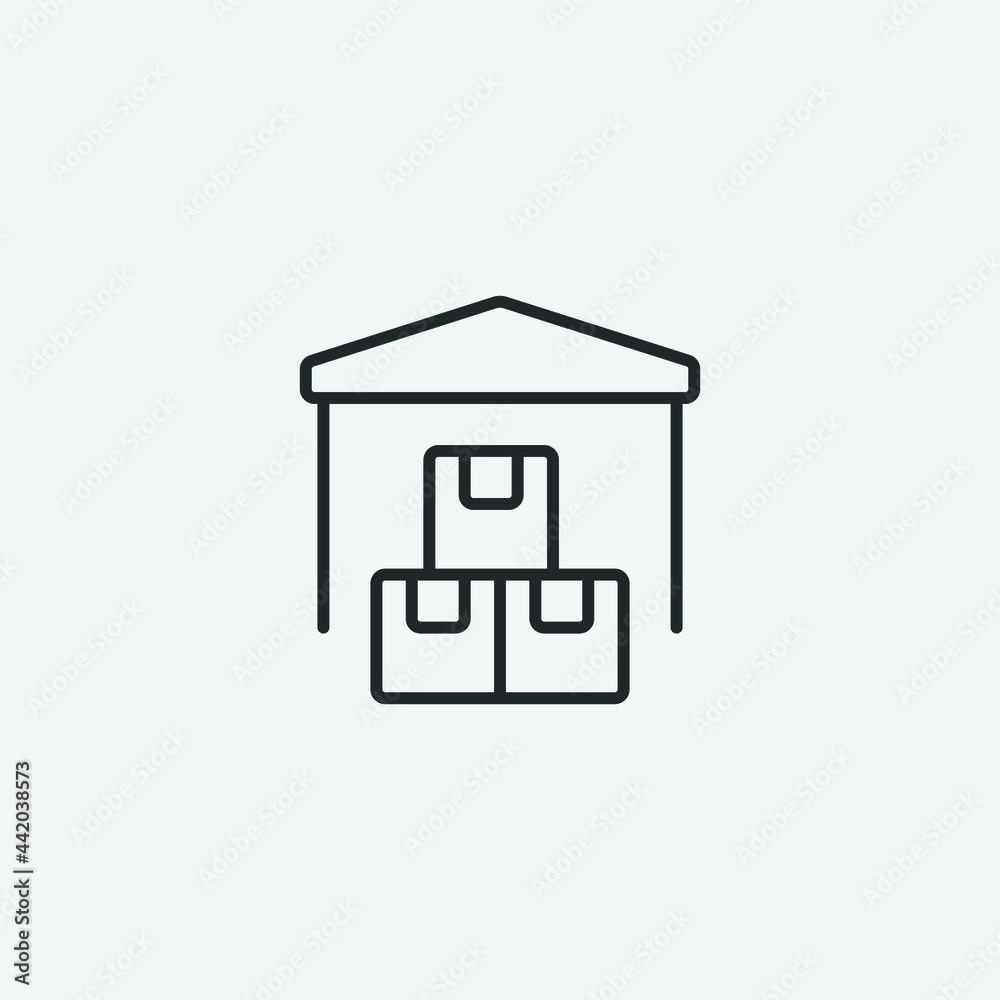 warehouse storage vector icon illustration sign 