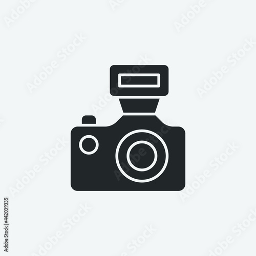 camera flash vector icon illustration sign 