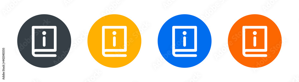 Information book icon or info guidebook icon vector illustration. Information book icon or info guidebook icon vector illustration.