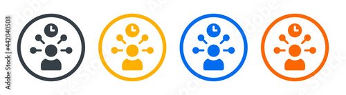 Time management icon vector illustration. Symbol of productivity. Vector illustration