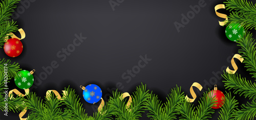 frame. christmas and new year background