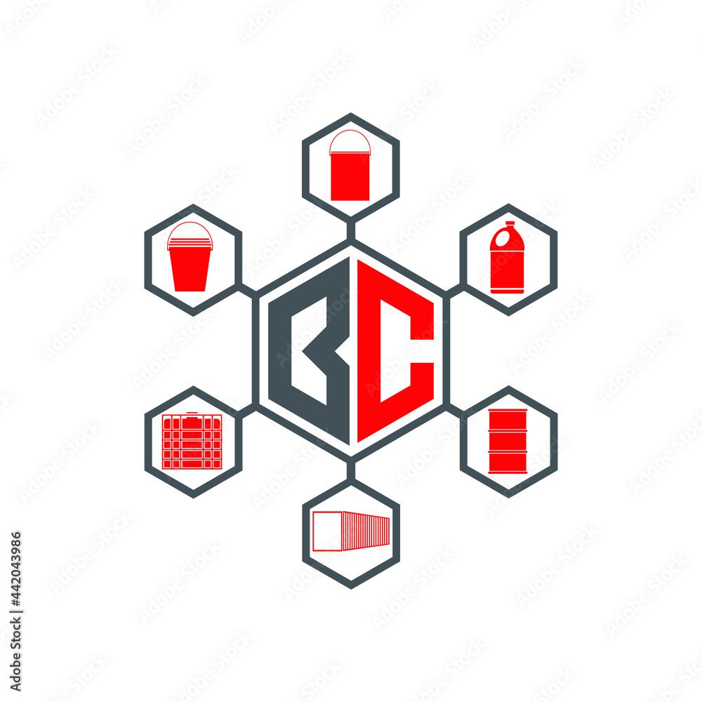 bc logo design vector icon symbol