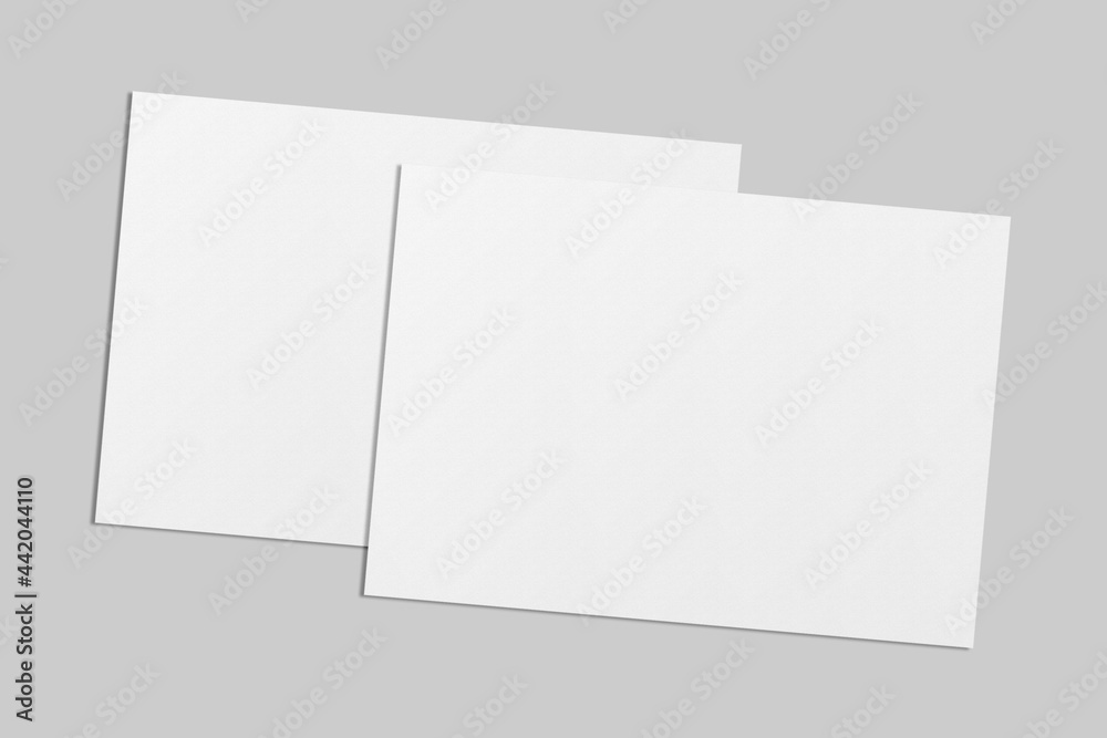 Realistic blank postcard illustration for mockup. 3D Render. Realistic blank postcard illustration for mockup. 3D Render.