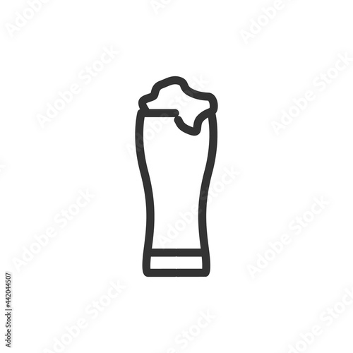 Thin line icon of beer.