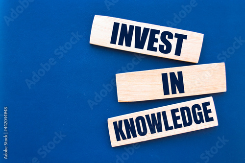 Wallpaper Mural Investing In Knowledge words on wooden blocks. Education concept. Torontodigital.ca