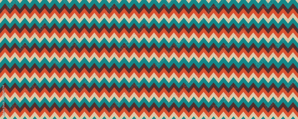Seamless vintage zigzag pattern, texture, background