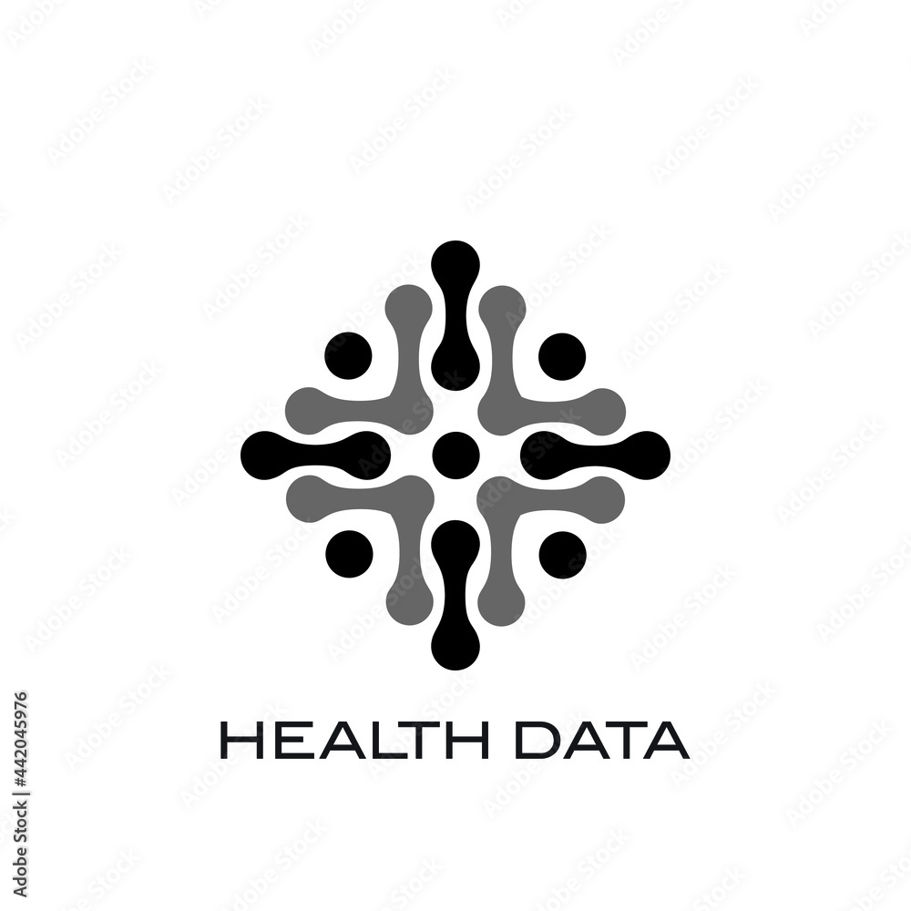 health data technology logo design vector health data technology logo design vector