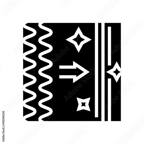 hair straightening procedure glyph icon vector. hair straightening procedure sign. isolated contour symbol black illustration