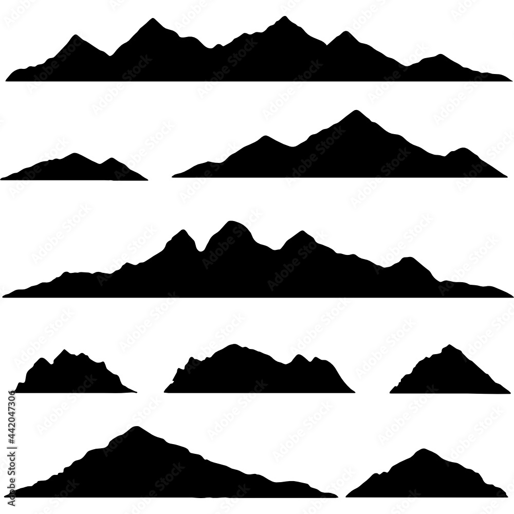 Naklejka Mountain landscape illustration