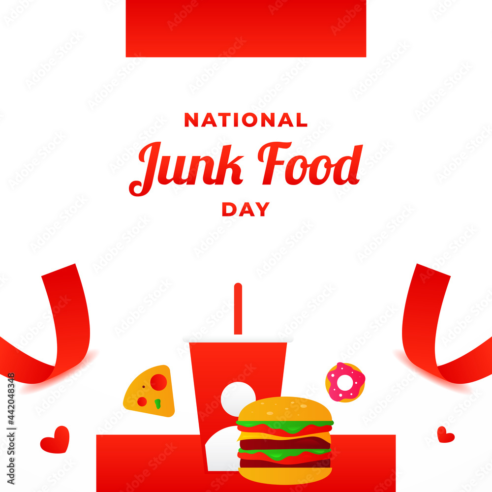 National Junk Food Day Background Design Stock Vector Adobe Stock