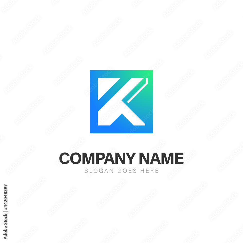 Modern letter mark k logo design isolated on white background Modern letter mark k logo design isolated on white background
