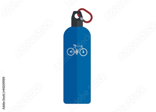 Bike drink bottle simple flat illustration