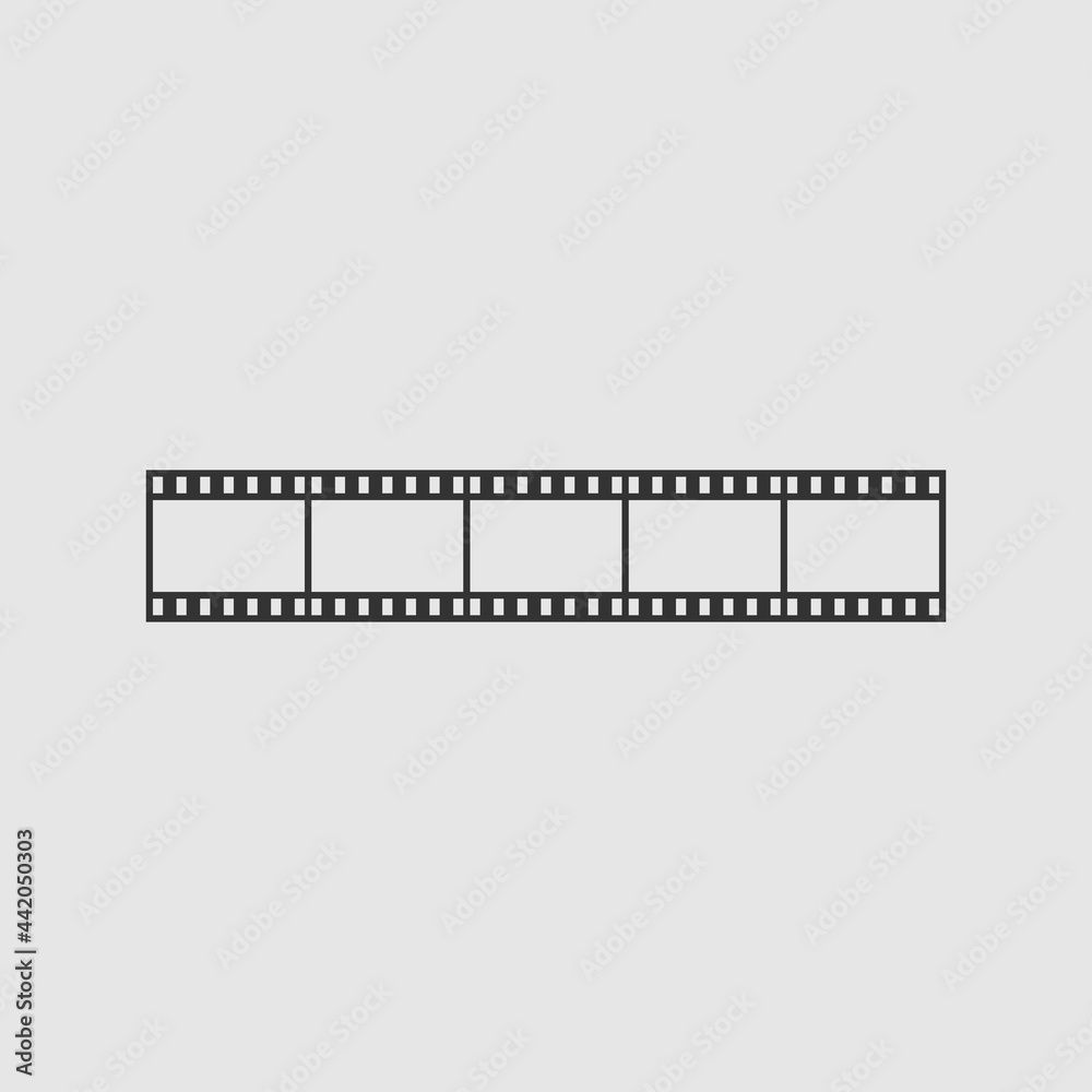Vector Simple Isolated Film Strip Icon