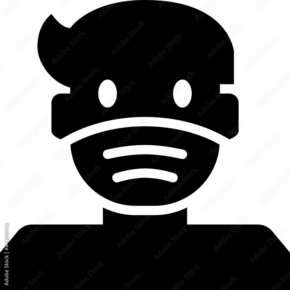 face mask glyph icon