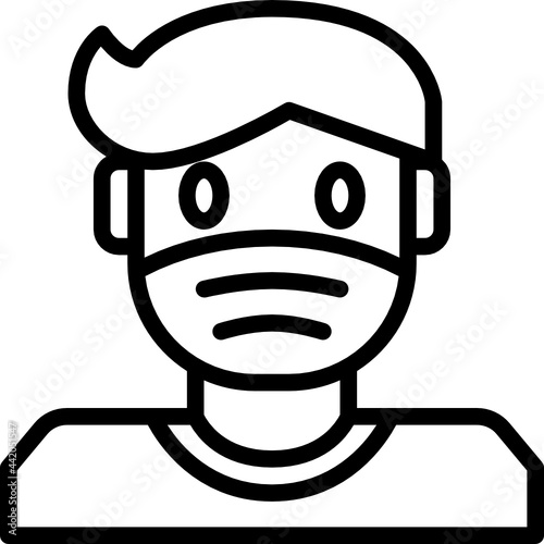 face mask outline icon