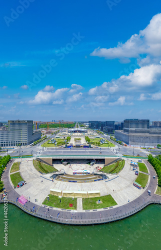 Dishui Lake hub of Nanhui bus station in Shanghai, China photo